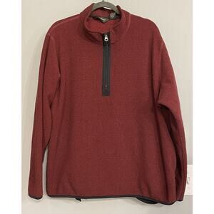 Eddie Bauer Sweater 1/4 Zip Fleece‎ Pullover Pockets Mens XL